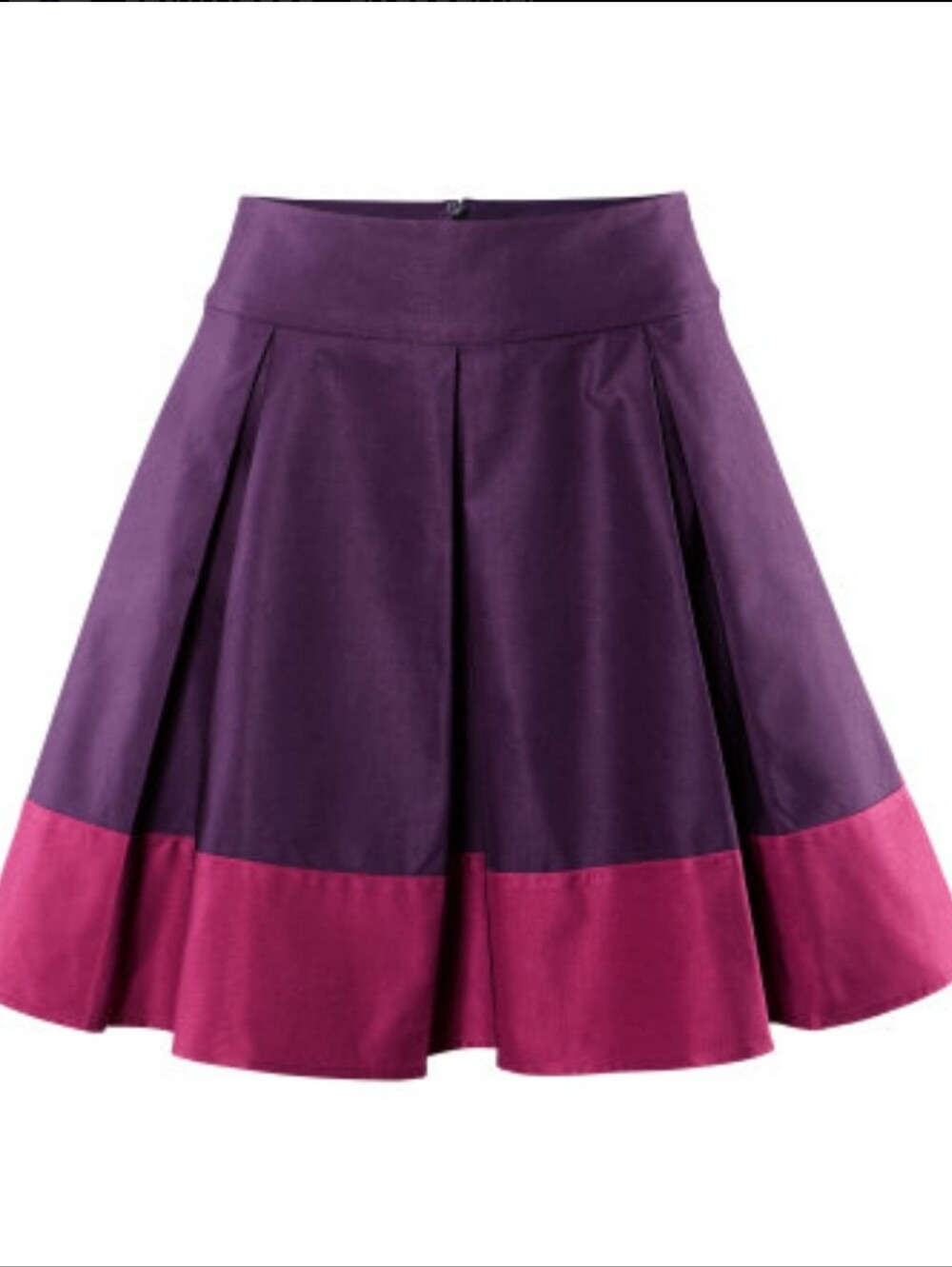 H&M Purple & Magenta Pleated A-Line Skirt Size 8